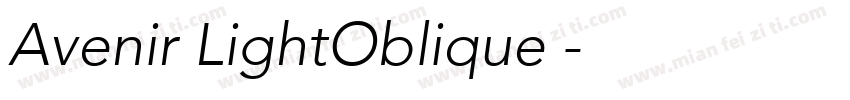 Avenir LightOblique字字体转换